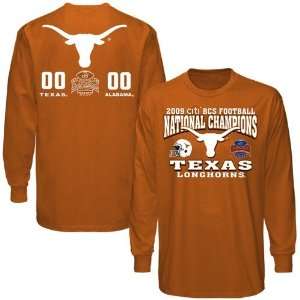  Texas Longhorns Focal Orange 2009 BCS National Champions 