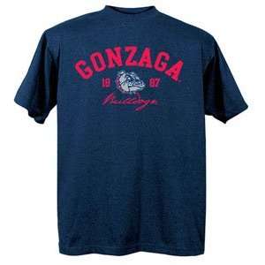  Gonzaga Bulldogs NCAA Navy Short Sleeve T Shirt Xlarge 