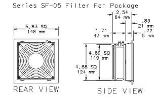 SF0516002 Hoffman, ProAir, McLean, Cabinet Enclosure Fan Filter 