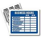 LED Lighted Business Hours Sign, Static Cling Characters, 13 X 1 1/4 X 