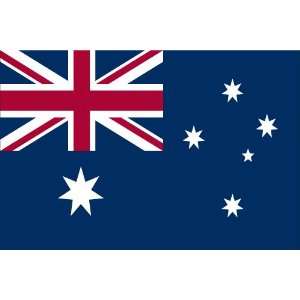 Australia 2x3ft Nylon Flag with Indoor Pole Hem and Fringe 