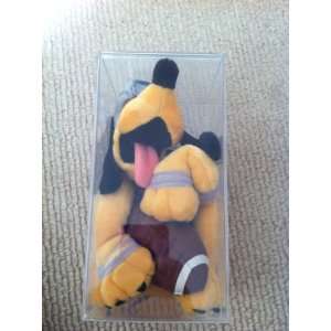 VINTAGE DISNEY FOOTBALL PLUTO PLUSH TOY WITH CASE AUTOGRAPHED BY PLUTO 