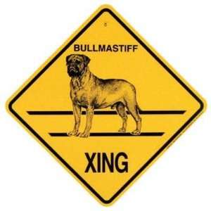  Xing Sign Bull Matiff Plastic 10.5 x 10.5 inches Patio 