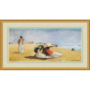  East Hampton Beach by Winslow Homer   Framed Artwork 