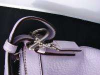 NWT Lilac pebbled Leather Coach Duffle CHARITY Item WOW  