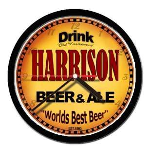  HARRISON beer and ale cerveza wall clock 