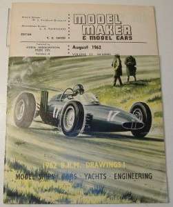 Model Maker & Model Cars Magazine, August 1962, Slot Cars, Ships 