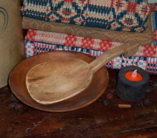Prim Antique Vintage Hand Carved Wooden Butter Paddle  