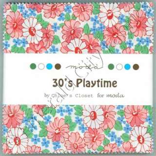 Moda 30s Playtime   3 Charm Packs   126 5 Cotton Quilt Quilting 