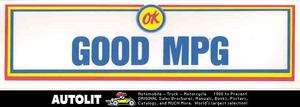 1960s Chevrolet OK Used Car Good MPG Sticker  