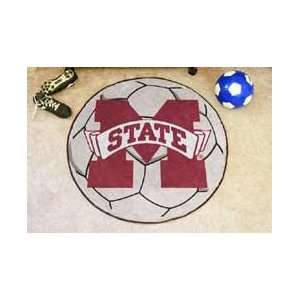   MISSISSIPPI STATE BULLDOGS SOCCER SHAPED DOOR MAT RUG Sports