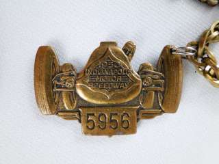 1950s Indianapolis Indy 500 Racing Pit Badge Charm Bracelet  