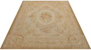   COUNTRY FRENCH ROSE AUBUSSON AREA RUG ~ ANTIQUE PASTEL COLORS  