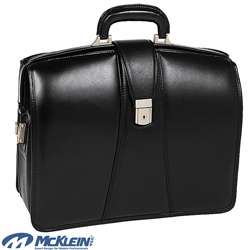 McKlein Harrison Black 17 inch Partners Laptop Briefcase   