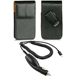 Premium Samsung Galaxy S Blaze 4G Leather Case with Car Charger 