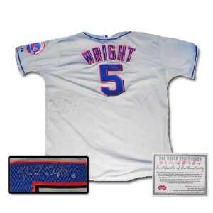 David Wright New York Mets Autographed Authentic Grey Majestic Jersey 