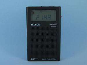 TECSUN DR 777 Black PLL DSP AM/FM Stereo Pocket Radio  