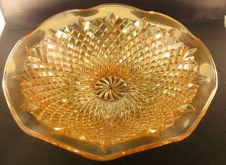 Carnival Glass Serving Bowl   Marigold /Amber 11 Bowl  