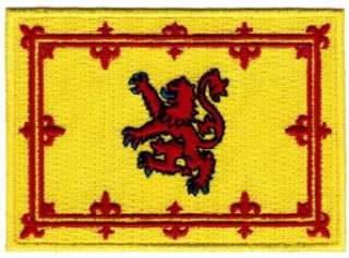  Scotland Lion Rampant Flag Embroidered Patch Scottish Iron On Royal 