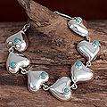 Silver Love in Cancun Turquoise Bracelet (Mexico 