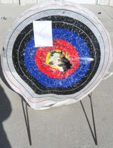 Foam Archery Target Circle w Stand Shot Blocker Used 36 Diameter 