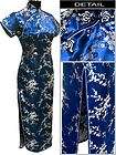 Charming Traditional Chinese Womens Cheong sam Dress Size S 2XL Blue