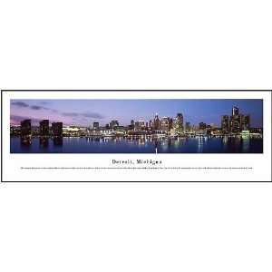 Detroit, Michigan   Series 3 Panoramic View Framed Print  