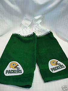 Green Bay Packers Crochet Hand Fridge Golf Bar Towels  