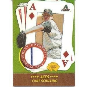 Curt Schilling 2002 Topps Chrome 5 Card Stud Aces Relics Jersey Card 