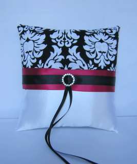 Damask Apple Red Flower Girl Basket Pillow Guest Book++  