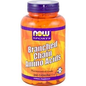  Now Branched Chain Amino Acids, BCAA, 240 Capsule Health 