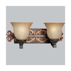   Iron Crackle Provence Traditional / Classic 2 Light Bathroom Fixture