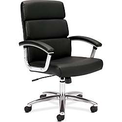 basyx by HON VL103 Mid back Leather Executive Task Chair   