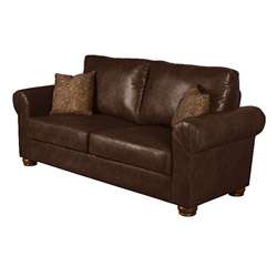 Owen Brown Renu Leather Rolled Arm Sofa  