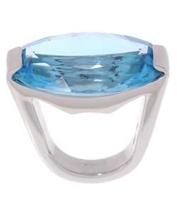 Pianegonda Sterling Silver Oval Blue Topaz Ring  