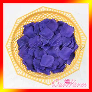 200 Blue Purple Silk Rose Petals Flowers Used Directly Wedding Banquet 