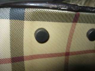 AUTHENTIC BURBERRY LONDON CHECK BOWLING BAG TOTE PURSE MADE IN ITALY 