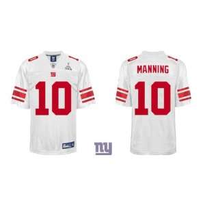  Eli Manning Giants #10 Authentic White NFL Jersey (2012 Super Bowl 