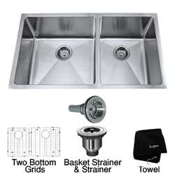   Undermount Double Bowl Stainless Steel Kitchen Sink  