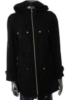 Calvin Klein NEW Black Jacket BHFO Coat Hooded Misses S  