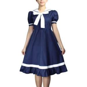  Gothic Lolita Harajuku sailor dress Navy   12/L 