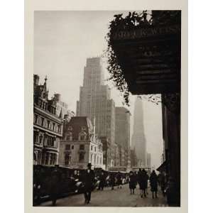  1927 New York City 57th Street Skyscrapers Photogravure 
