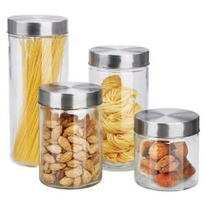  4 Piece Glass Canister Set Case Pack 6
