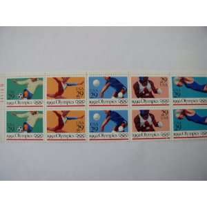 US Postage Stamps, 1992, Summer Olympics, S# 2637 41, Plate Block of 