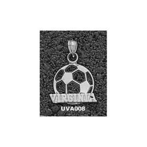   University of Virginia Soccerball Pendant (Silver) Sports
