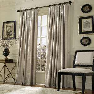Elegant beige curtains dress up formal living room