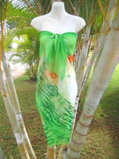   DOLPHINS SUNSET Beach Cover up Hawaii Cruise Wrap Skirt Dress  