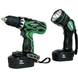 Hitachi DS18DVF3 18v 1/2 in Driver Drill Kit with Flashlight 
