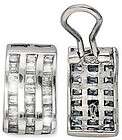 platinum overlay created baguette diamonds french clip earrings 