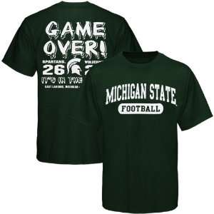   Michigan Wolverines Green Game Over Score T shirt